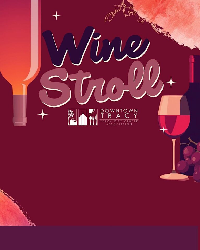 Flyer for Downtown Tracy Wine Stroll