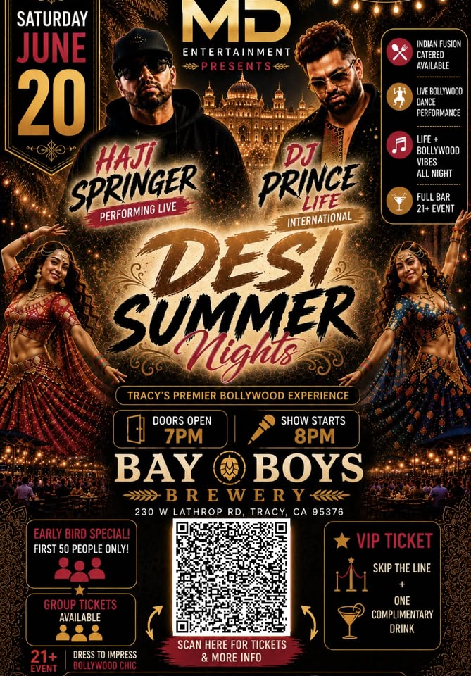 Flyer for Desi Summer Nights