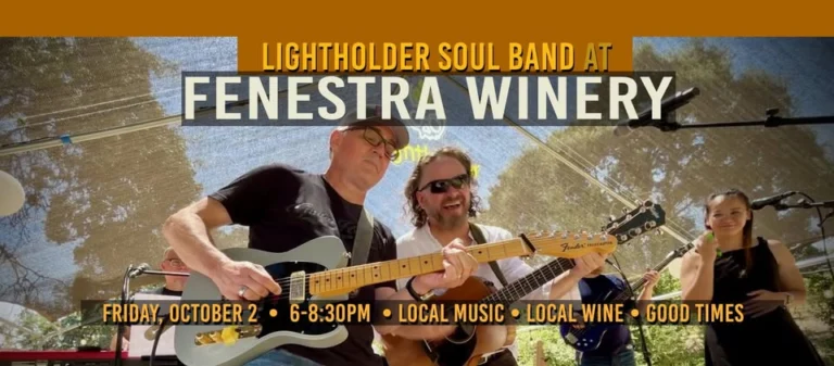 Flyer for Lightholder Soul Band at Fenestra Winery