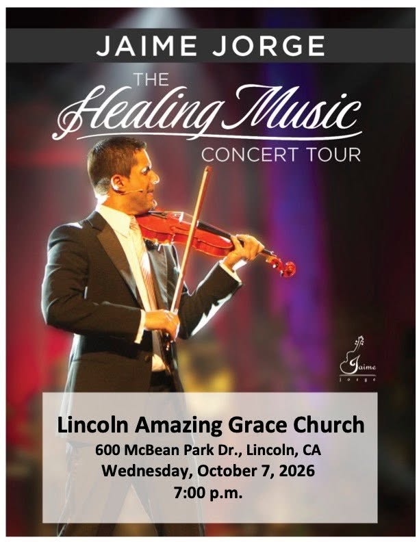 Flyer for Jaime Jorge: The Healing Music Concert Tour