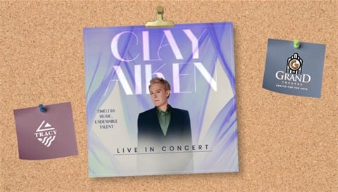 Flyer for Clay Aiken