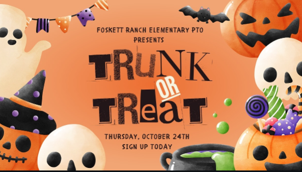 Flyer for Foskett Ranch Fall Festival and Trunk-or-Treat!