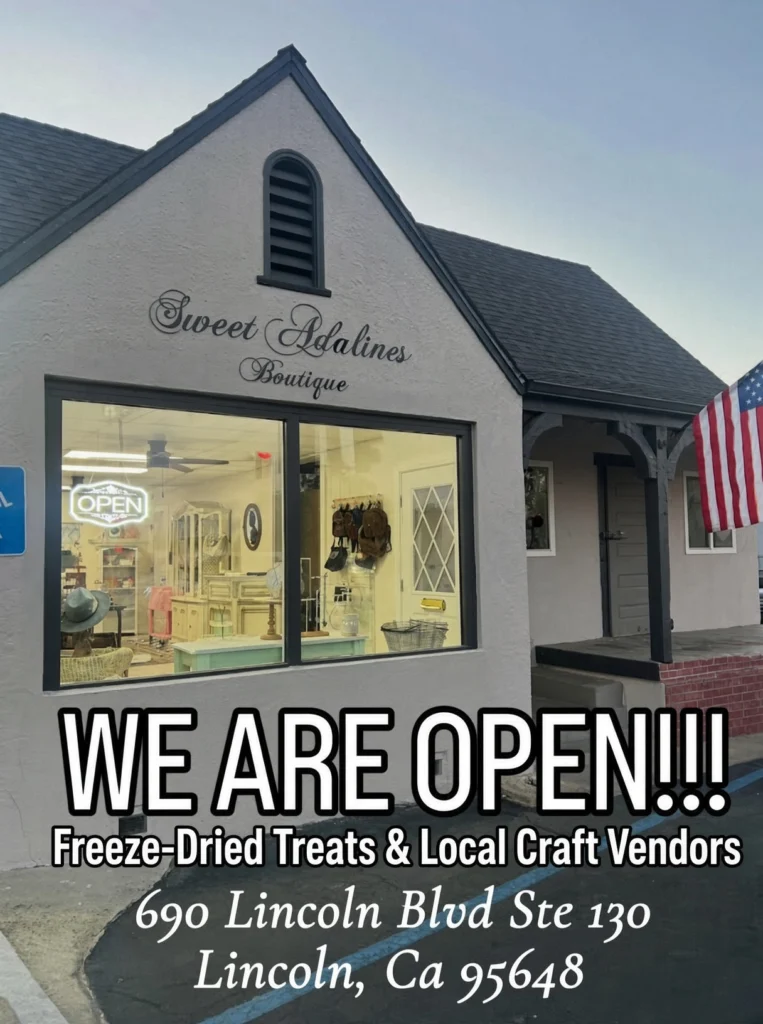 Flyer for Ribbon Cutting for Sweet Adaline’s Boutique